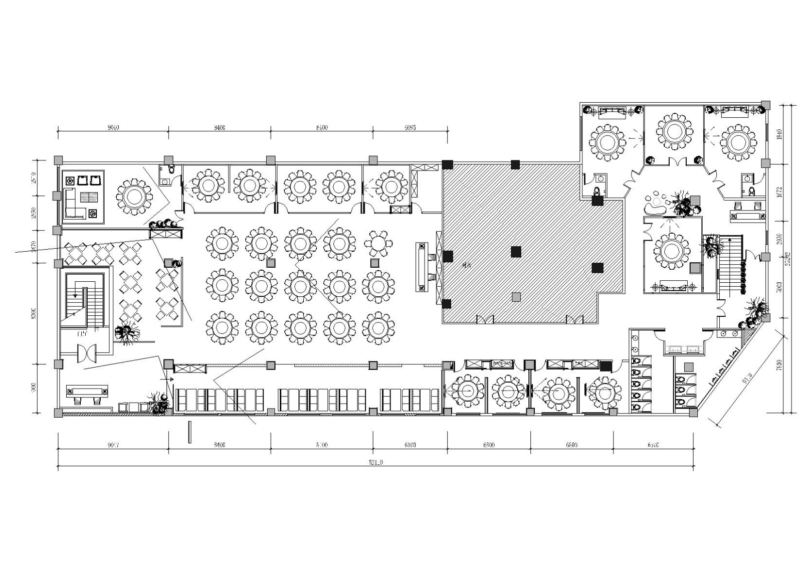 建筑设计院-某新中式餐厅CAD+3D模型+效果图施工图下载【ID:160421195】