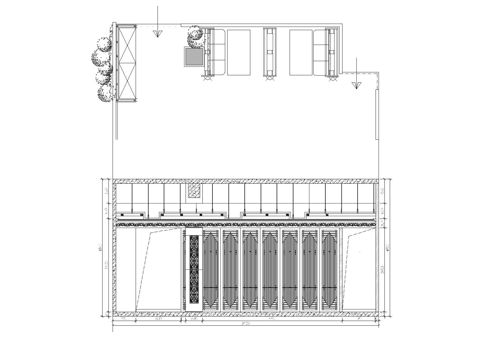 建筑设计院-某新中式餐厅CAD+3D模型+效果图施工图下载【ID:160421195】