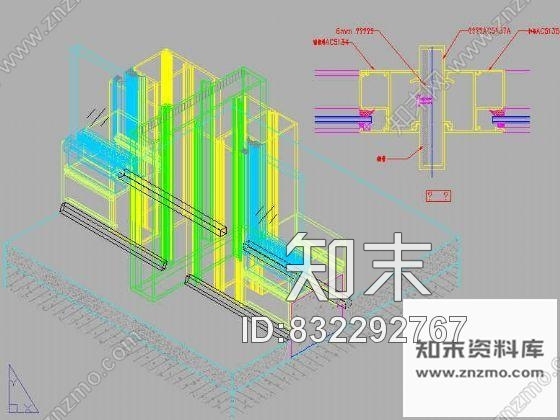 图块/节点三维幕墙图纸施工图下载【ID:832292767】