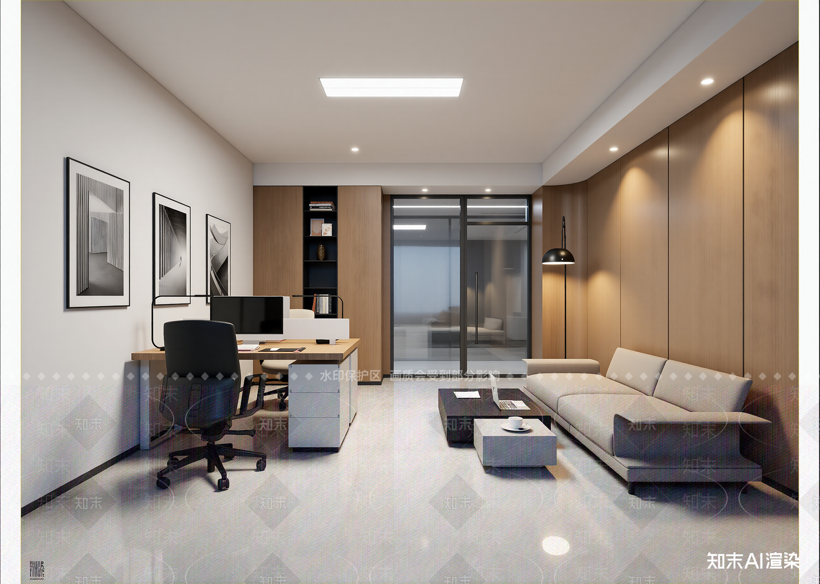 现代办公室3D模型下载【ID:1214588364】