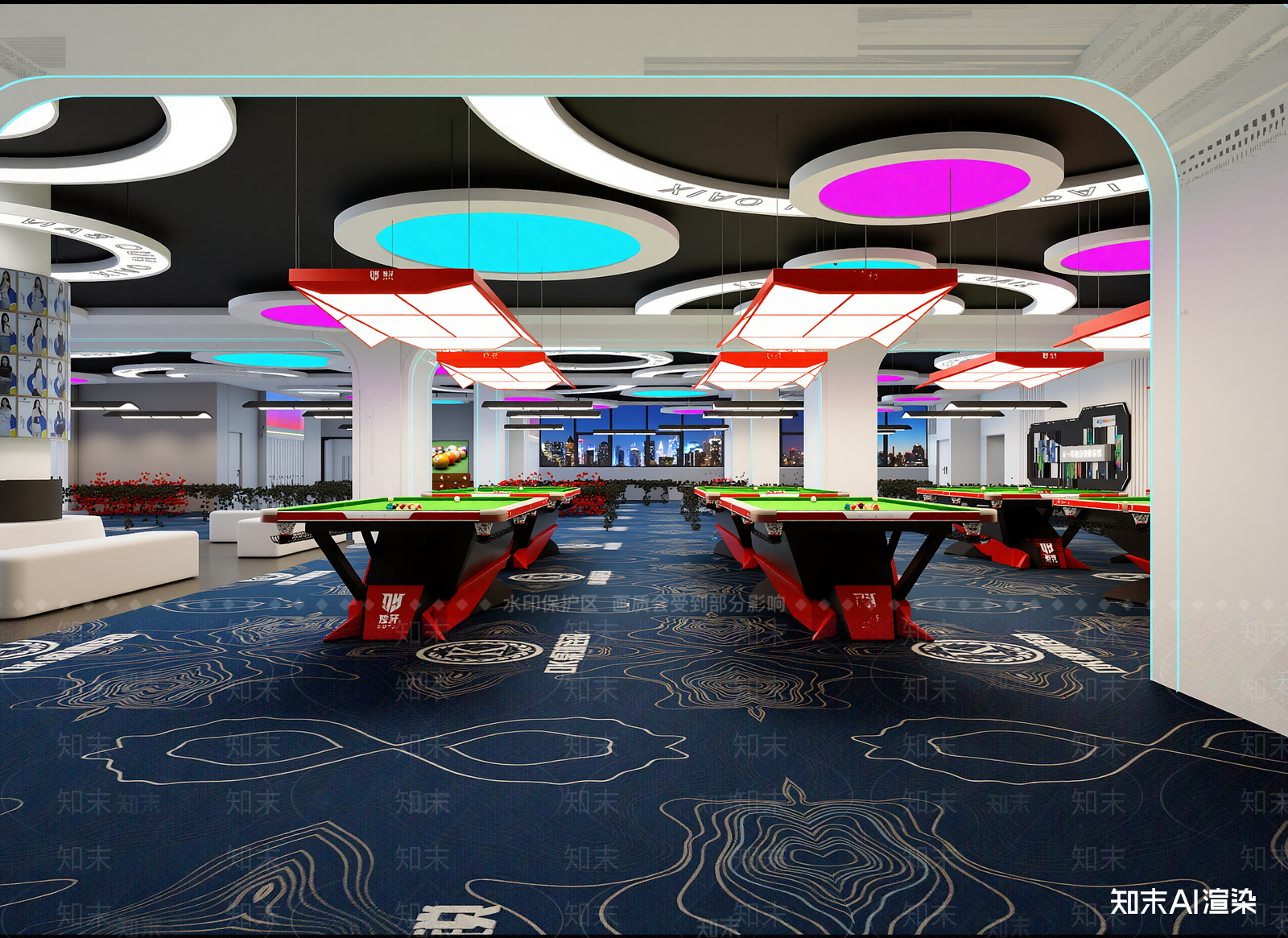 现代台球室3D模型下载【ID:1215185857】