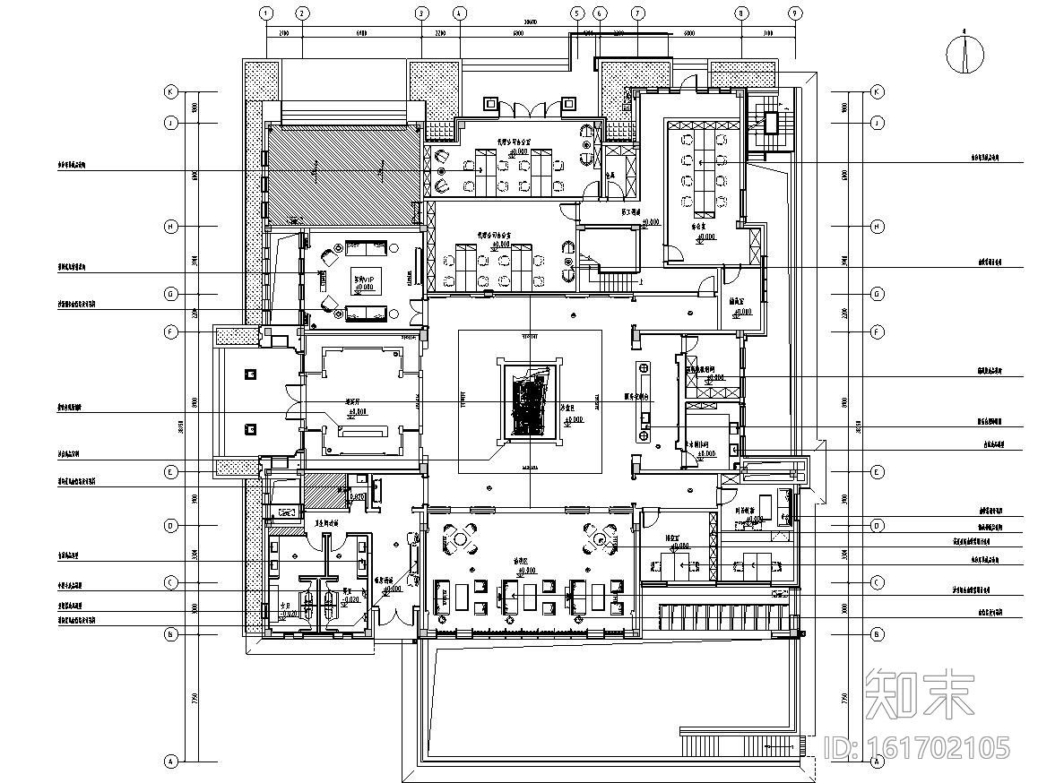 [杭州]绍兴兰悦售楼中心装饰施工图设计cad施工图下载【ID:161702105】