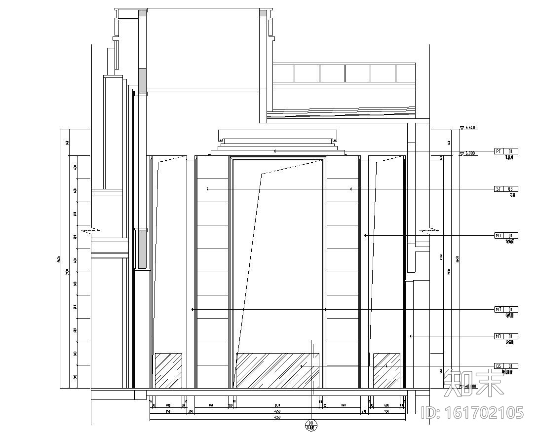 [杭州]绍兴兰悦售楼中心装饰施工图设计cad施工图下载【ID:161702105】