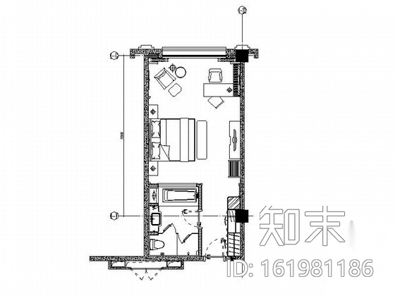 [河北]某大酒店A1型客房装修图cad施工图下载【ID:161981186】