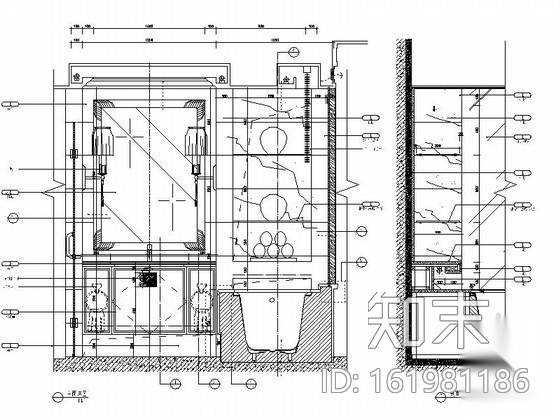 [河北]某大酒店A1型客房装修图cad施工图下载【ID:161981186】