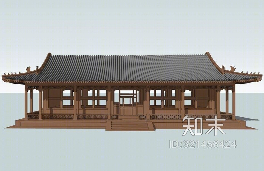 清式建筑SU模型下载【ID:321456424】