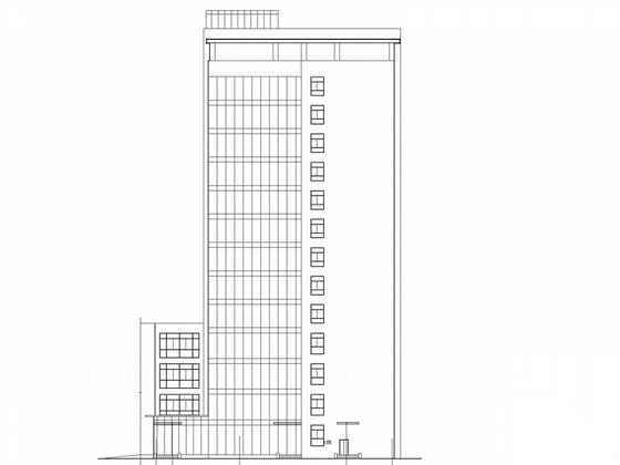 [固始]某十三层医院病房楼建筑施工图cad施工图下载【ID:166550176】