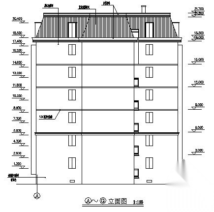 株洲市某六层11号住宅楼建筑施工图cad施工图下载【ID:149846101】