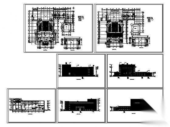 某中等影剧院建筑方案设计cad施工图下载【ID:160726135】