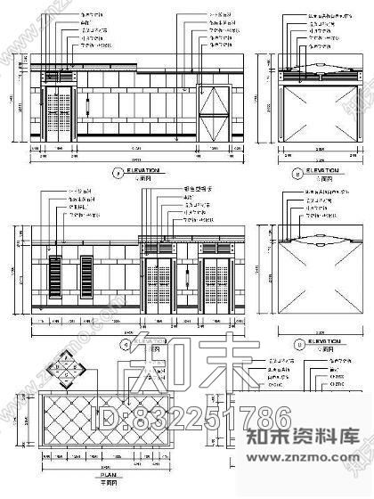 图块/节点电梯间立面Ⅰcad施工图下载【ID:832251786】