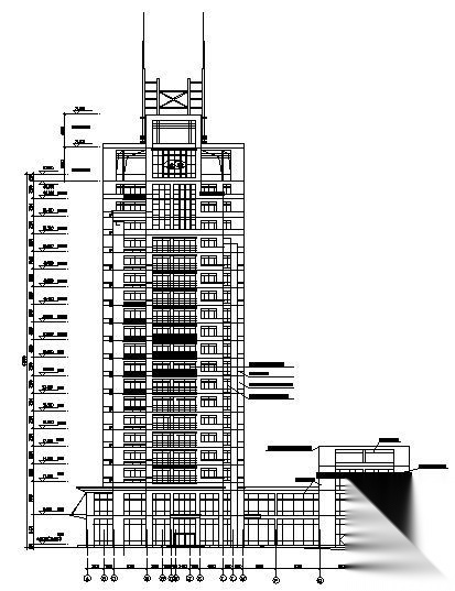 某十八层框架写字楼建筑方案图施工图下载【ID:151435139】