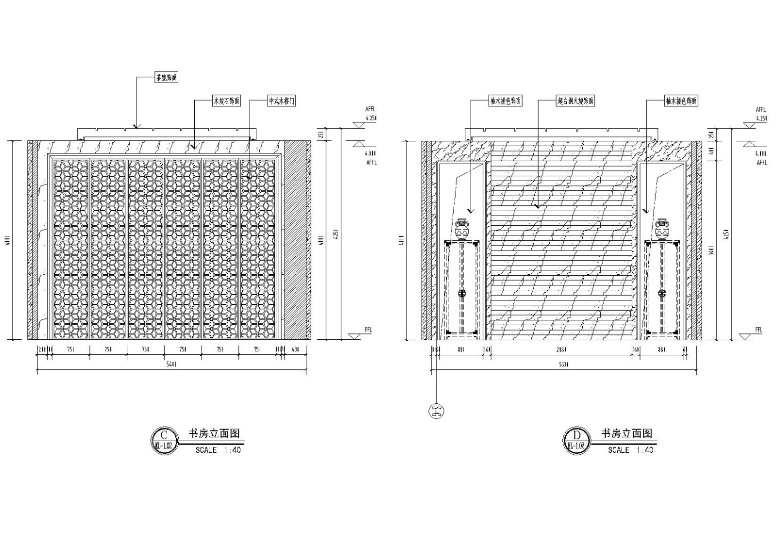 超美新中式古典禅意茶楼会所施工图+效果图cad施工图下载【ID:160707103】