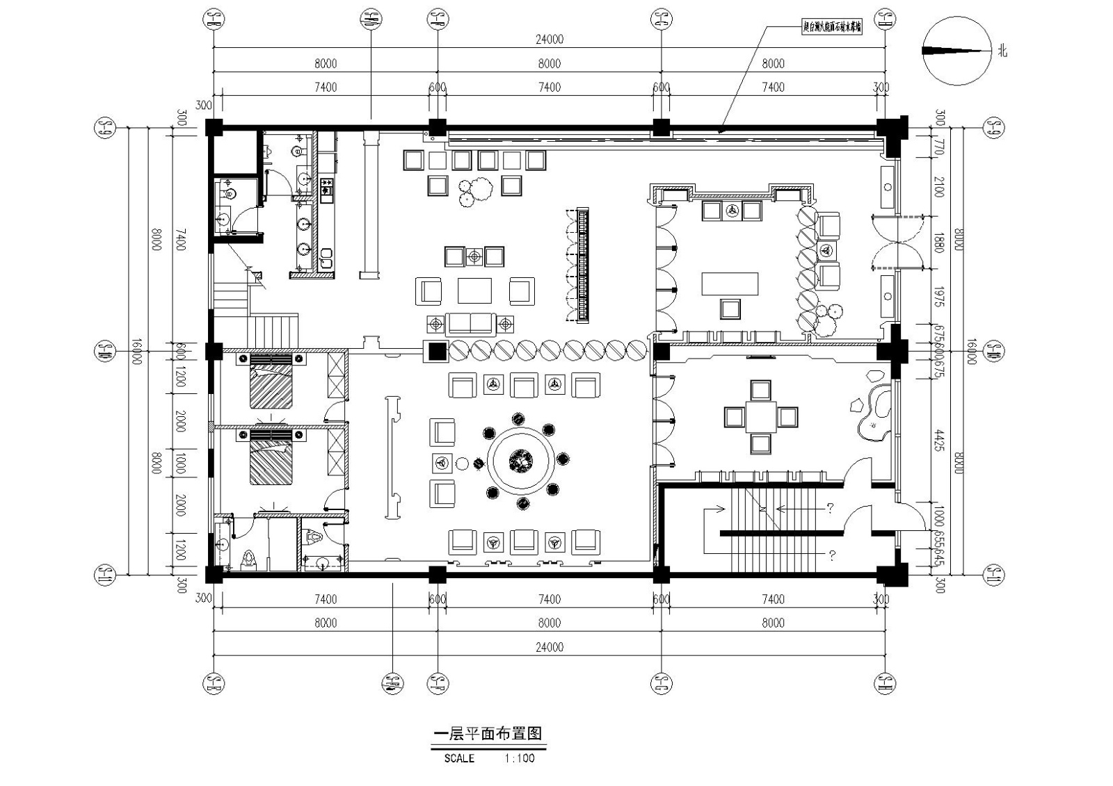 超美新中式古典禅意茶楼会所施工图+效果图cad施工图下载【ID:160707103】