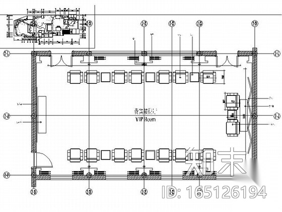 新中式贵宾接待室内装修施工图（含效果）cad施工图下载【ID:165126194】
