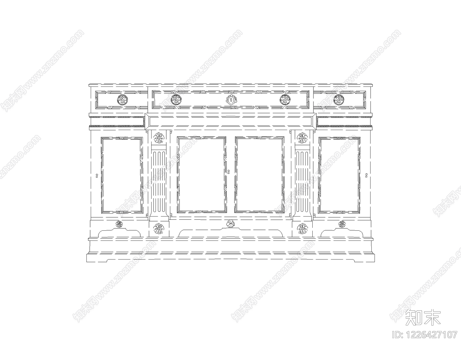柜子cad施工图下载【ID:1226427107】