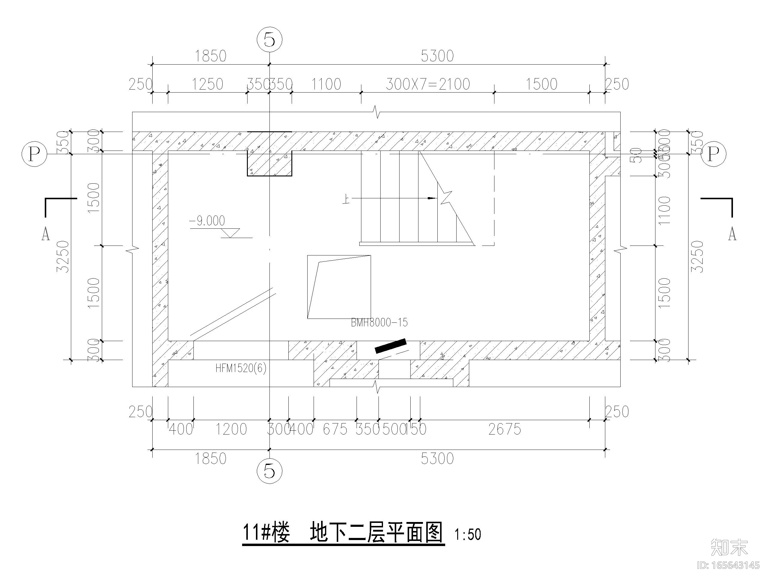 人防主要出入口楼梯大样图（CAD）施工图下载【ID:165643145】