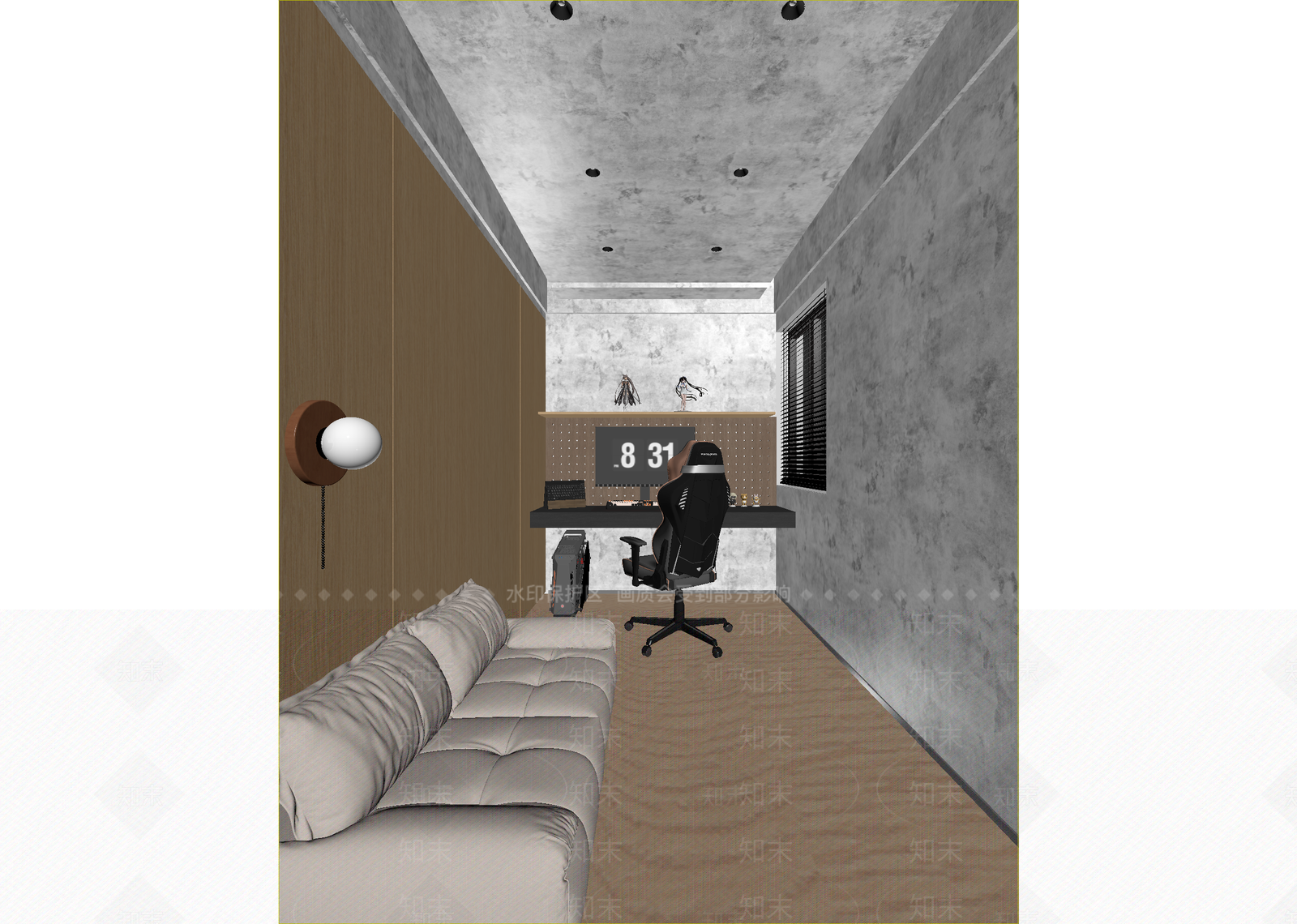 原木工作室3D模型下载【ID:1214783273】