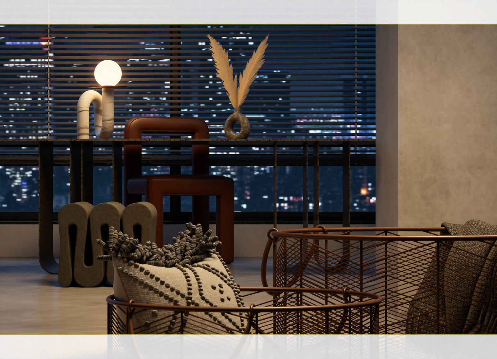 工业风家居客厅3D模型下载【ID:1214261370】