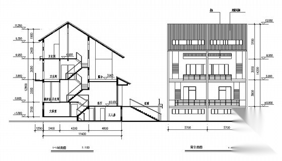 某townhouse住宅单体设计方案四cad施工图下载【ID:166323147】