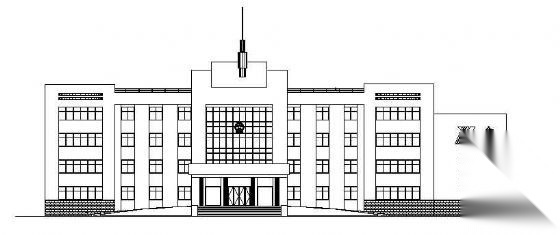 某镇综合办公楼建筑方案图cad施工图下载【ID:151422103】