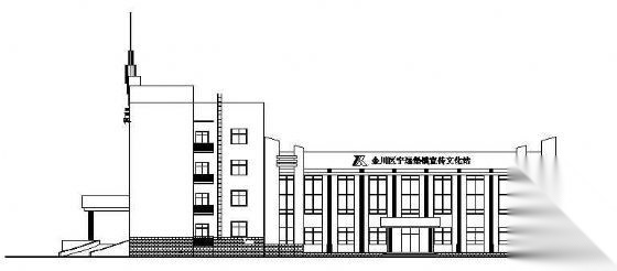 某镇综合办公楼建筑方案图cad施工图下载【ID:151422103】