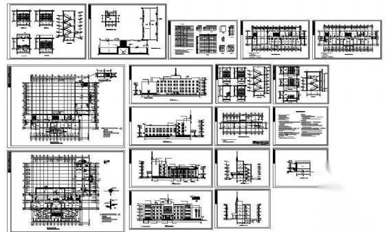 某镇综合办公楼建筑方案图cad施工图下载【ID:151422103】