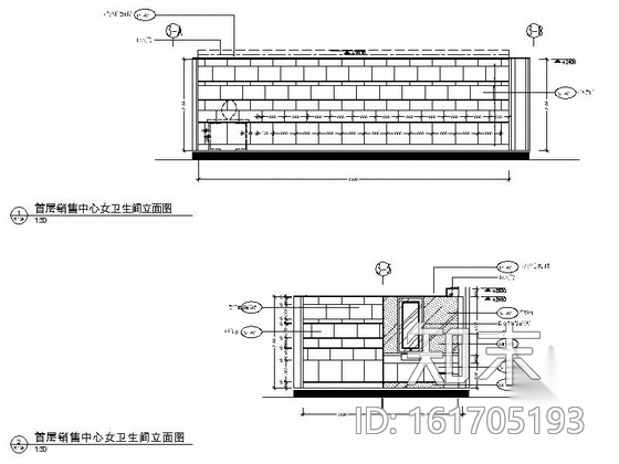 [广东]著名房产商现代风格售楼部室内装修施工图（含实景...cad施工图下载【ID:161705193】