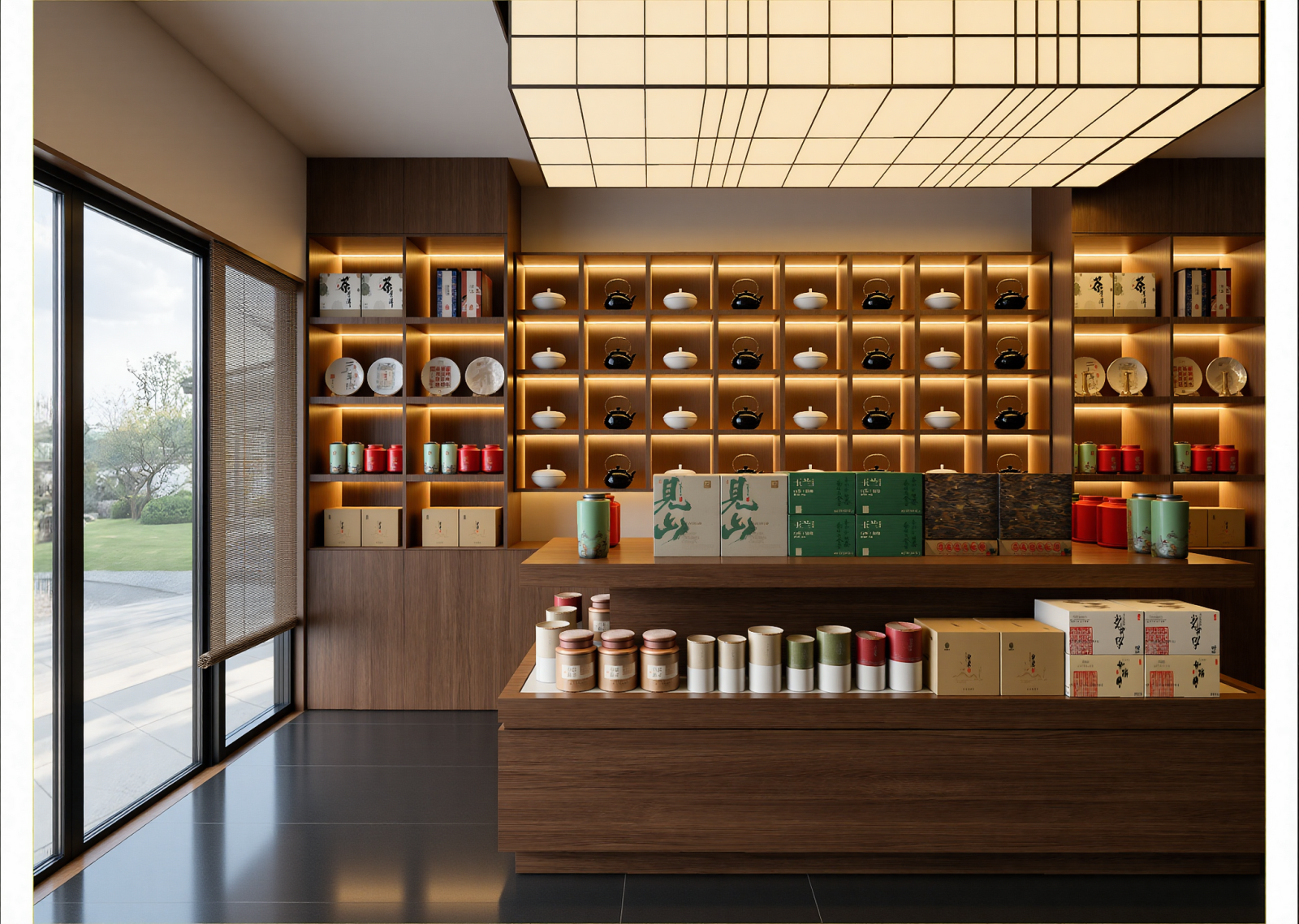 新中式茶展厅3D模型下载【ID:1215181189】