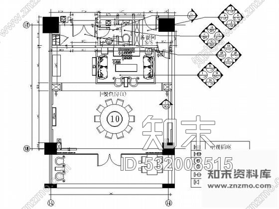 施工图风味中餐厅包间室内装修图施工图下载【ID:532008515】