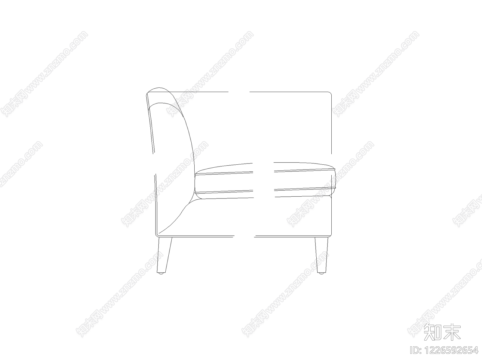 沙发cad施工图下载【ID:1226592654】