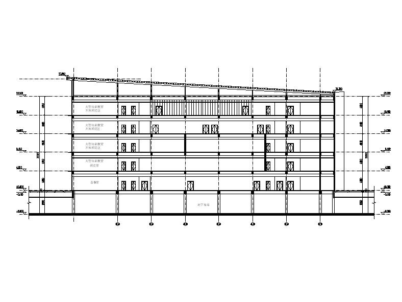 [四川]多层倾斜屋面科技办公楼及展览馆建筑施工图cad施工图下载【ID:168321151】