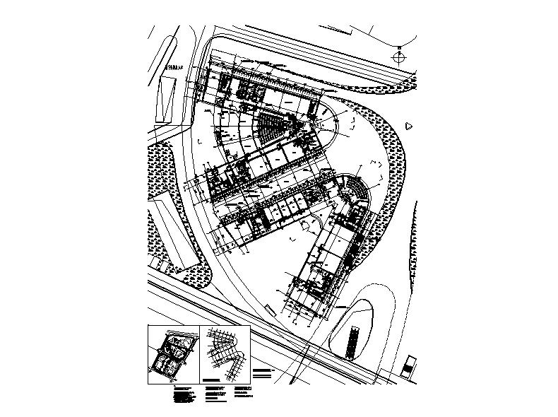 [四川]多层倾斜屋面科技办公楼及展览馆建筑施工图cad施工图下载【ID:168321151】