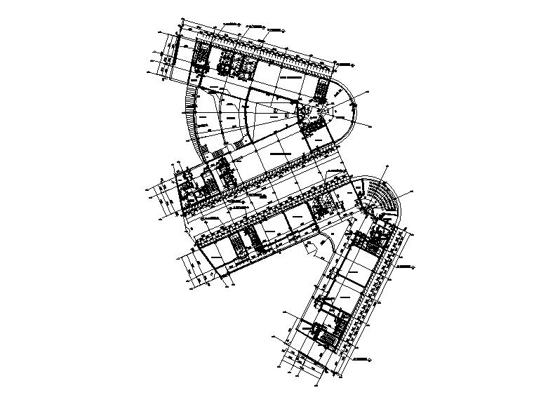 [四川]多层倾斜屋面科技办公楼及展览馆建筑施工图cad施工图下载【ID:168321151】