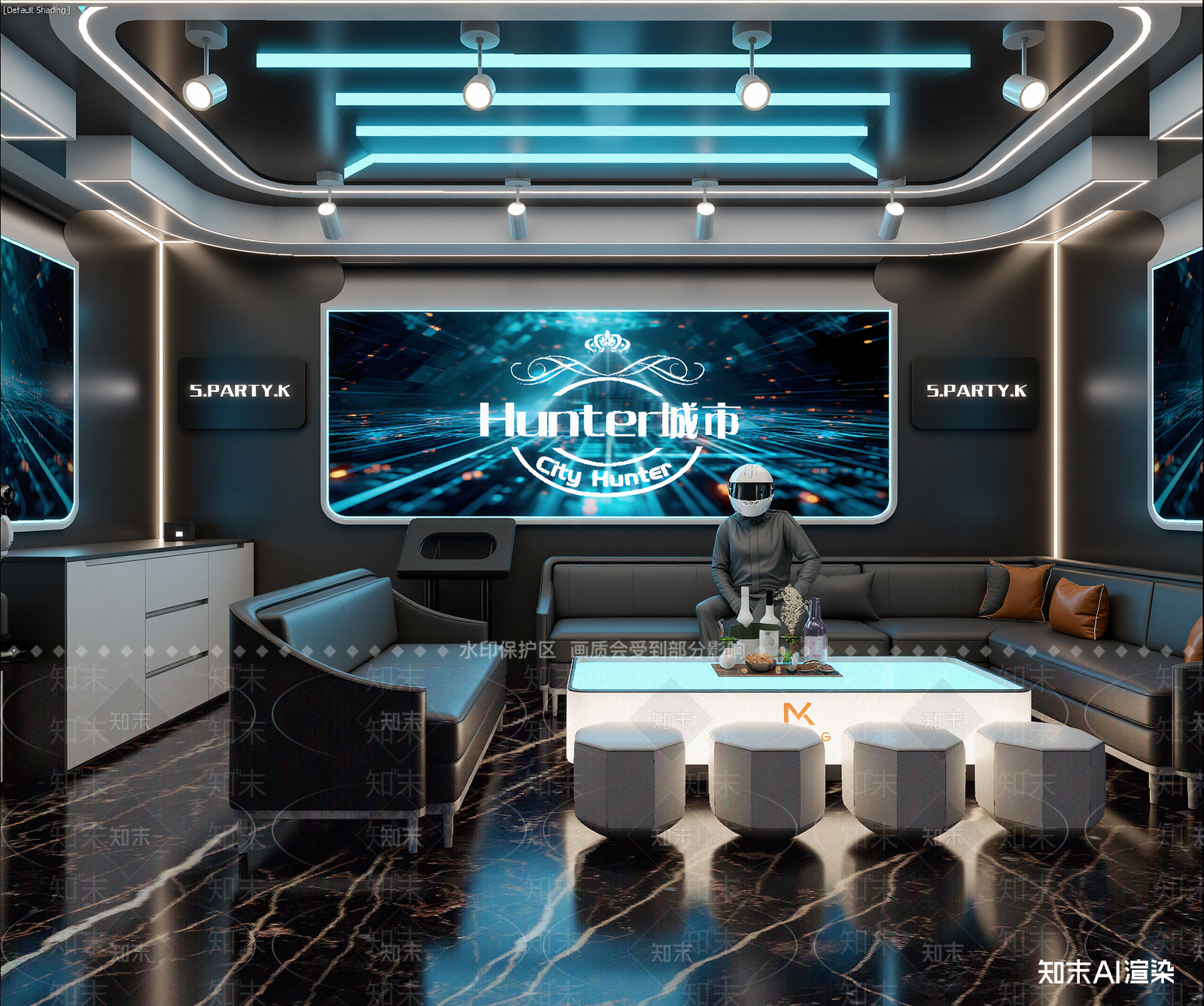 现代酒吧3D模型下载【ID:1214617383】