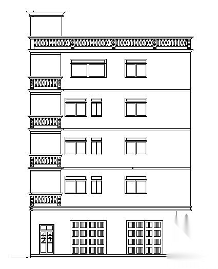 某五层私宅建筑设计方案图cad施工图下载【ID:149846145】