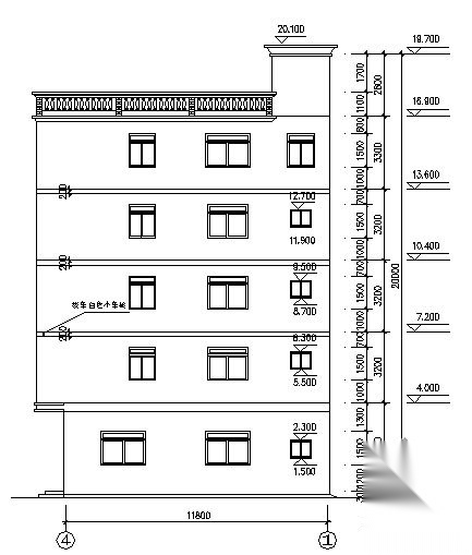 某五层私宅建筑设计方案图cad施工图下载【ID:149846145】