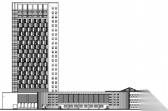 [永城]某二十三层大酒店建筑设计施工图施工图下载【ID:151532190】