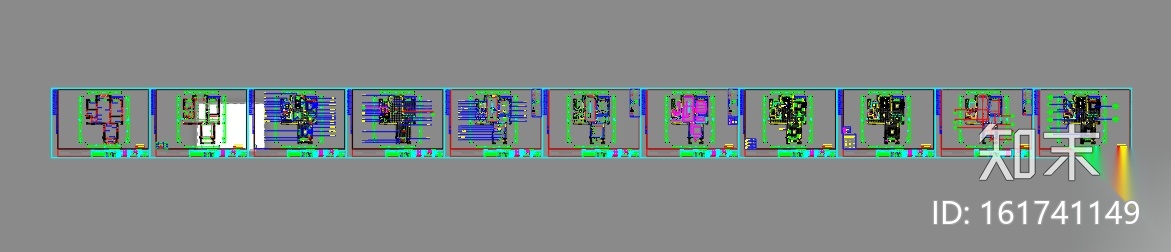 保亿·丽景山两居室样板房室内装修施工图cad施工图下载【ID:161741149】