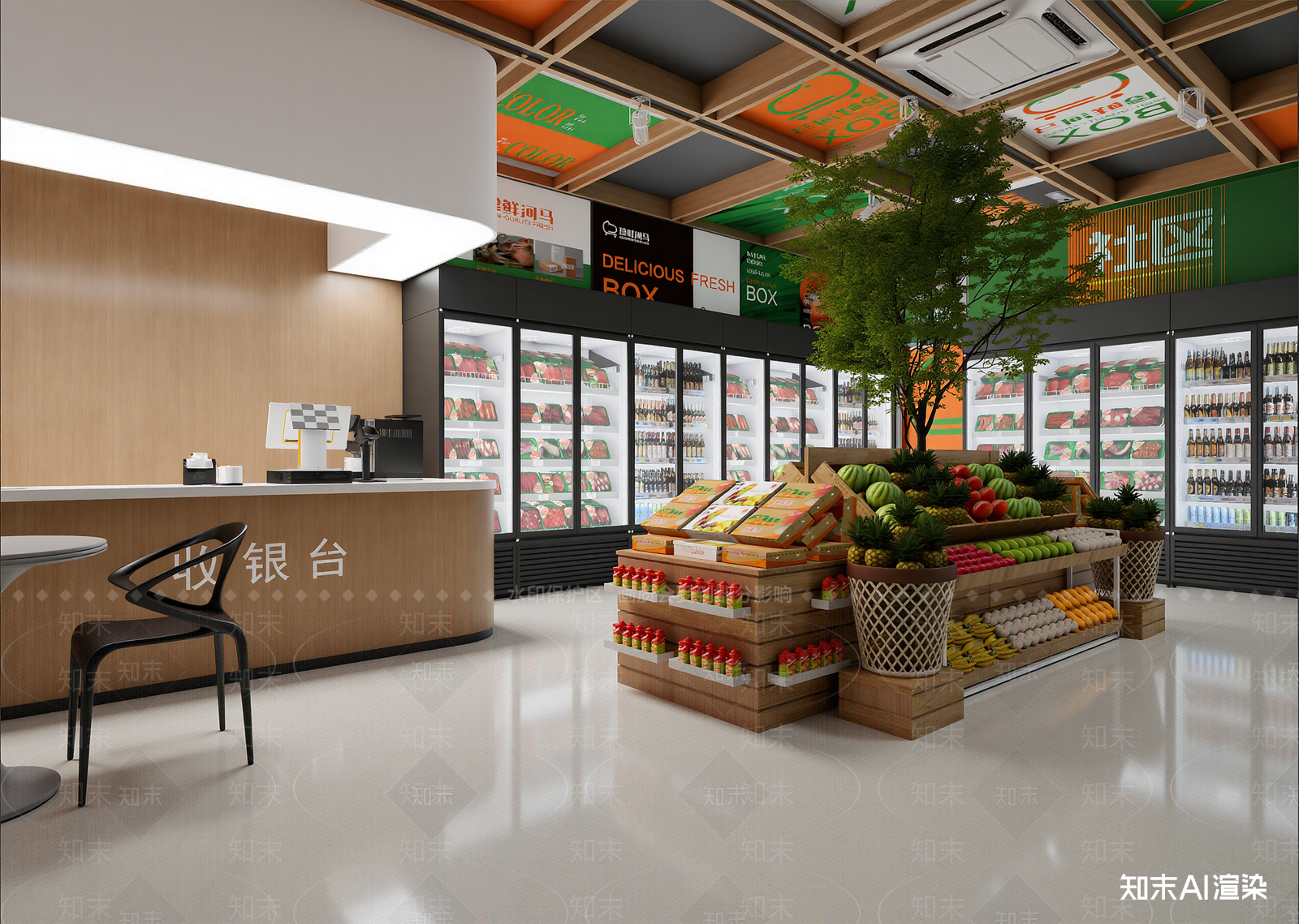 现代便利店3D模型下载【ID:1214759996】