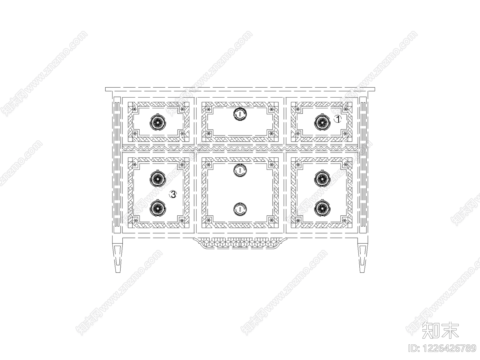 柜子cad施工图下载【ID:1226426789】