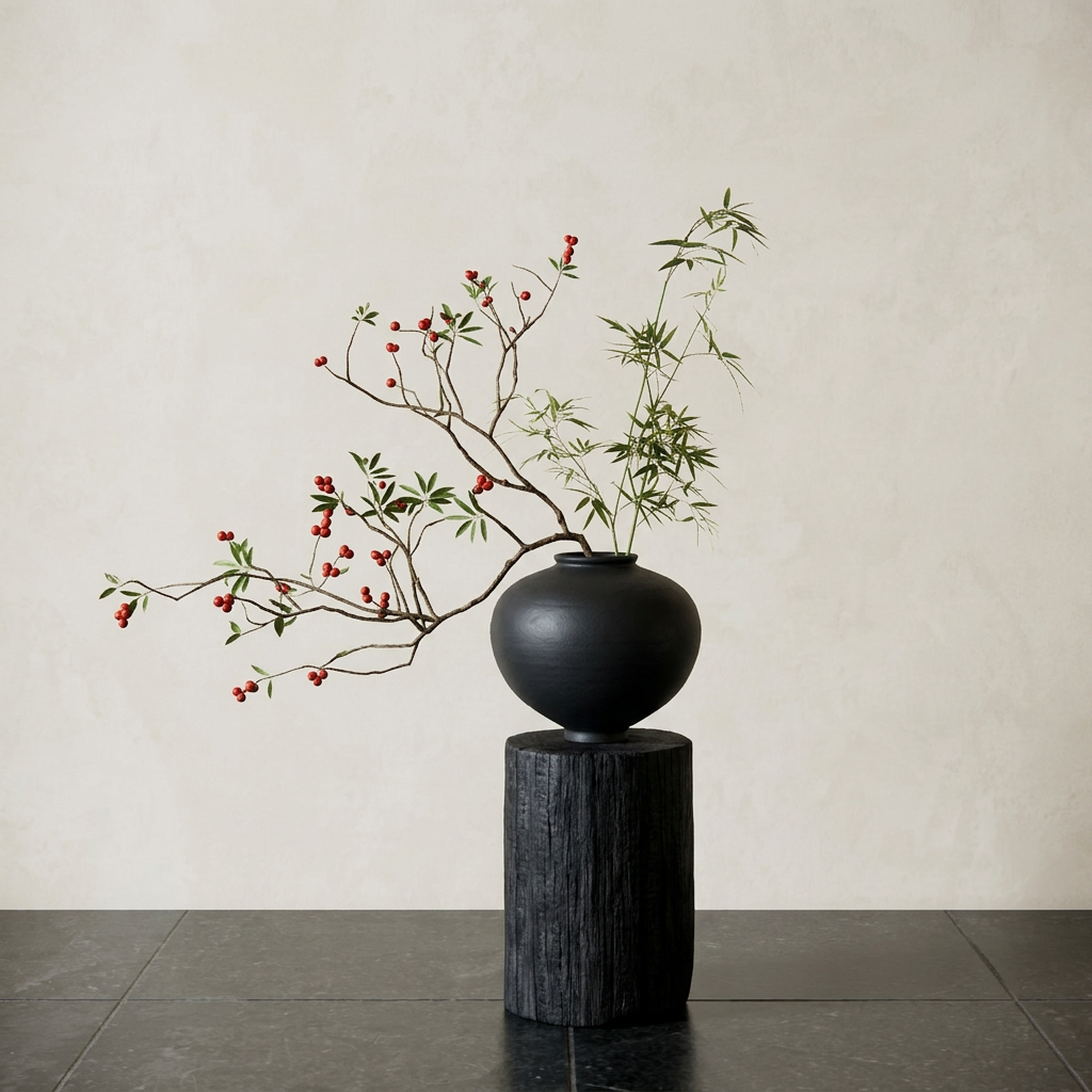 侘寂花艺SU模型草图