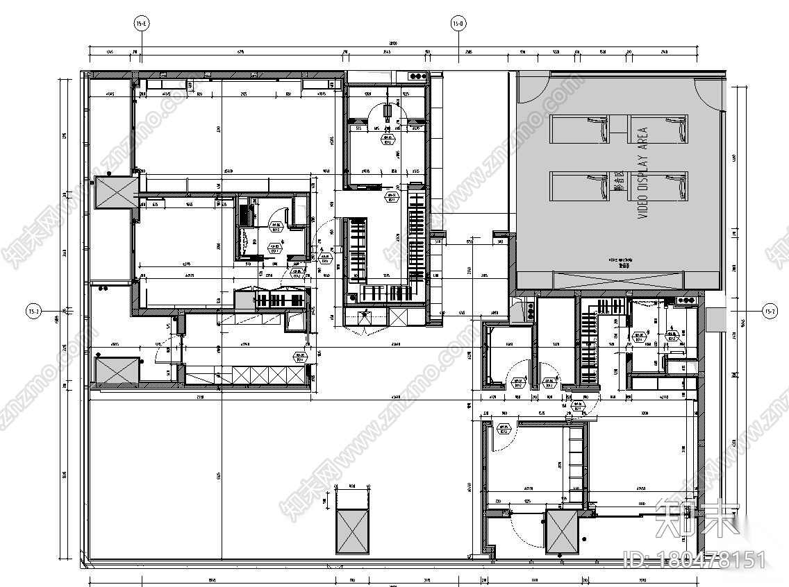 现代风格置地公寓样板间D户型效果图+施工图施工图下载【ID:180478151】