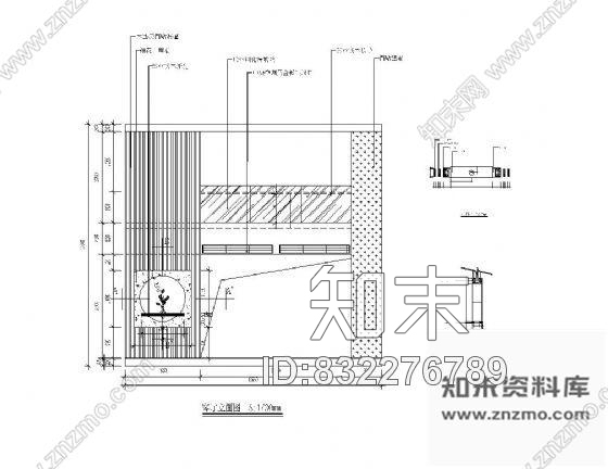 客厅厅装饰墙详图cad施工图下载【ID:832276789】