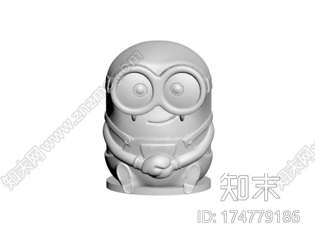 小黄人存钱罐3d打印模型下载【ID:174779186】
