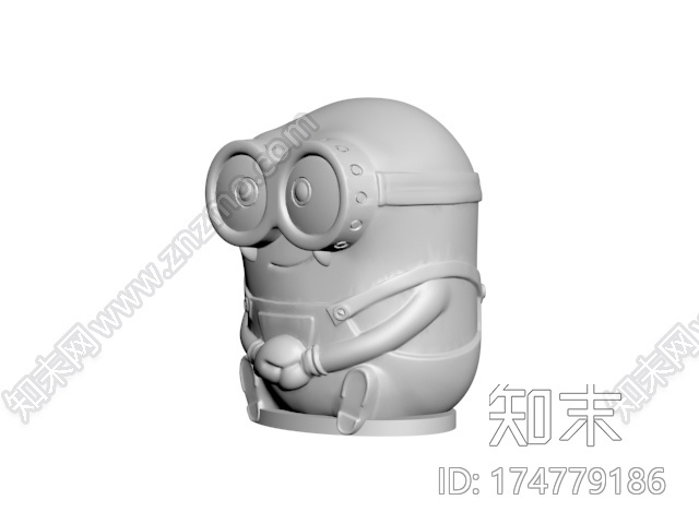小黄人存钱罐3d打印模型下载【ID:174779186】