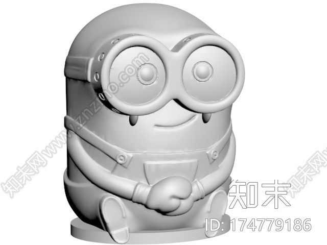 小黄人存钱罐3d打印模型下载【ID:174779186】