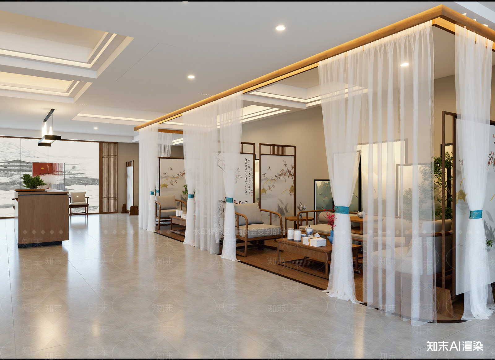 新中式茶馆3D模型下载【ID:1214352286】