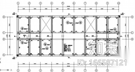 [新疆]办公楼抗震加固结构施工图cad施工图下载【ID:166587121】