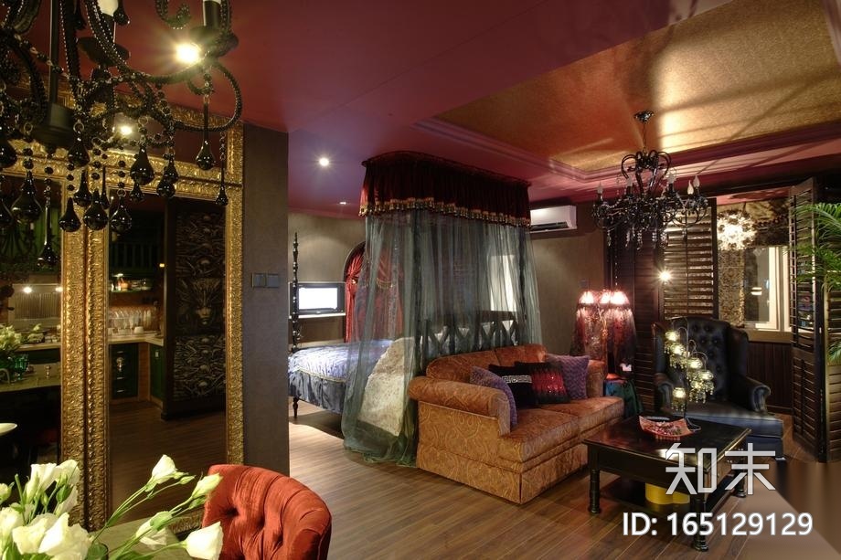 460张小户型客厅装修设计效果图cad施工图下载【ID:165129129】