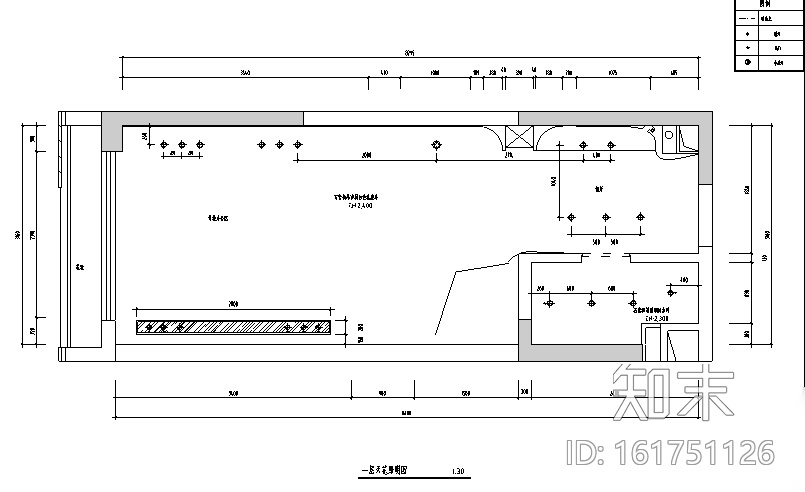 现代风格小型办公空间设计施工图（附效果图）施工图下载【ID:161751126】